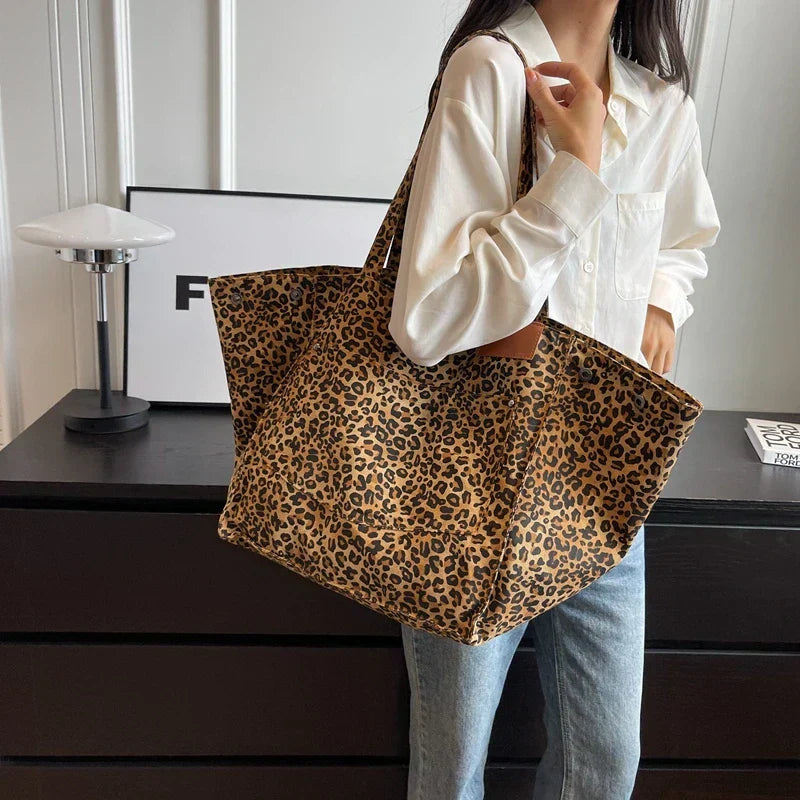 Sac Fourre-Tout Pour Femmes Oversize - Spacieux Sac Quotidien Panthère