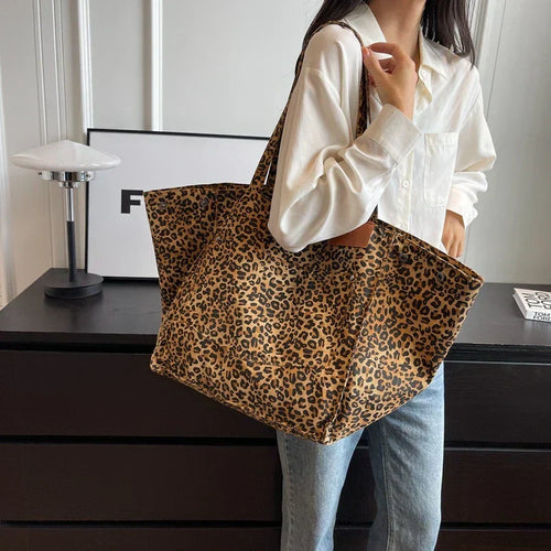 Sac Fourre-Tout Pour Femmes Oversize - Spacieux Sac Quotidien Panthère