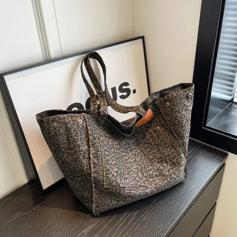 Sac Fourre-Tout Pour Femmes Oversize - Spacieux Sac Quotidien Panthère